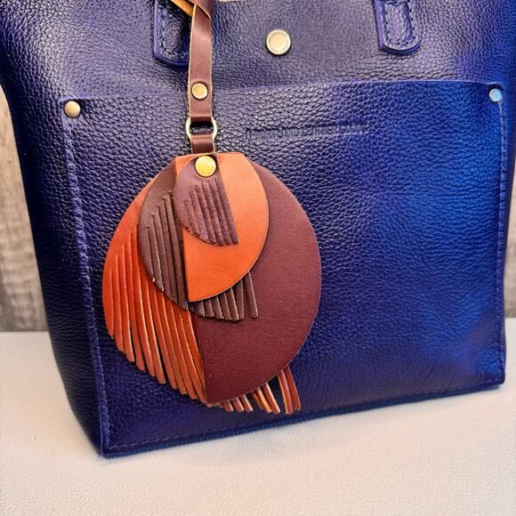 Portland Leather Picasso Tassel Bag Charm PORTRAIT Picasso Tassel Boho Bag Charm - Picture 1 of 6